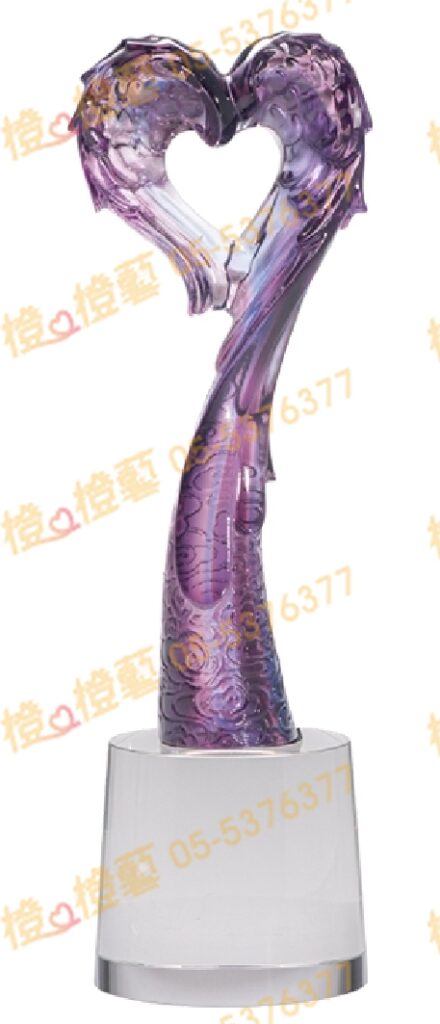 琉璃獎座「閃耀星光之心願」-獎牌獎座獎盃藝品「退休、績優表揚、升官、榮陞」-鏤空彩色琉璃