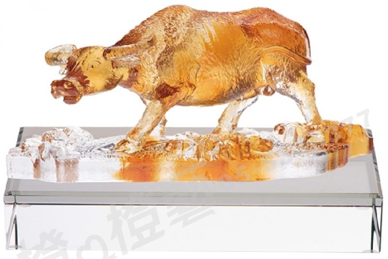 琉璃獎座「一天一步 靠近夢想」-獎牌獎座獎盃藝品「退休、績優表揚、升官、榮陞」-鏤空彩色琉璃