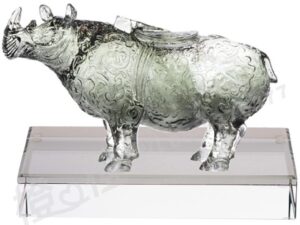 琉璃獎座「開拓 無所畏懼」-獎牌獎座獎盃藝品「退休、績優表揚、升官、榮陞」-鏤空彩色琉璃