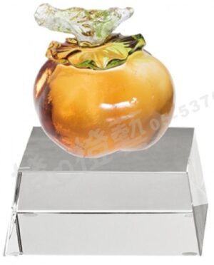 琉璃獎座「事事如意」-獎牌獎座獎盃藝品「退休、績優表揚、升官、榮陞」-鏤空彩色琉璃