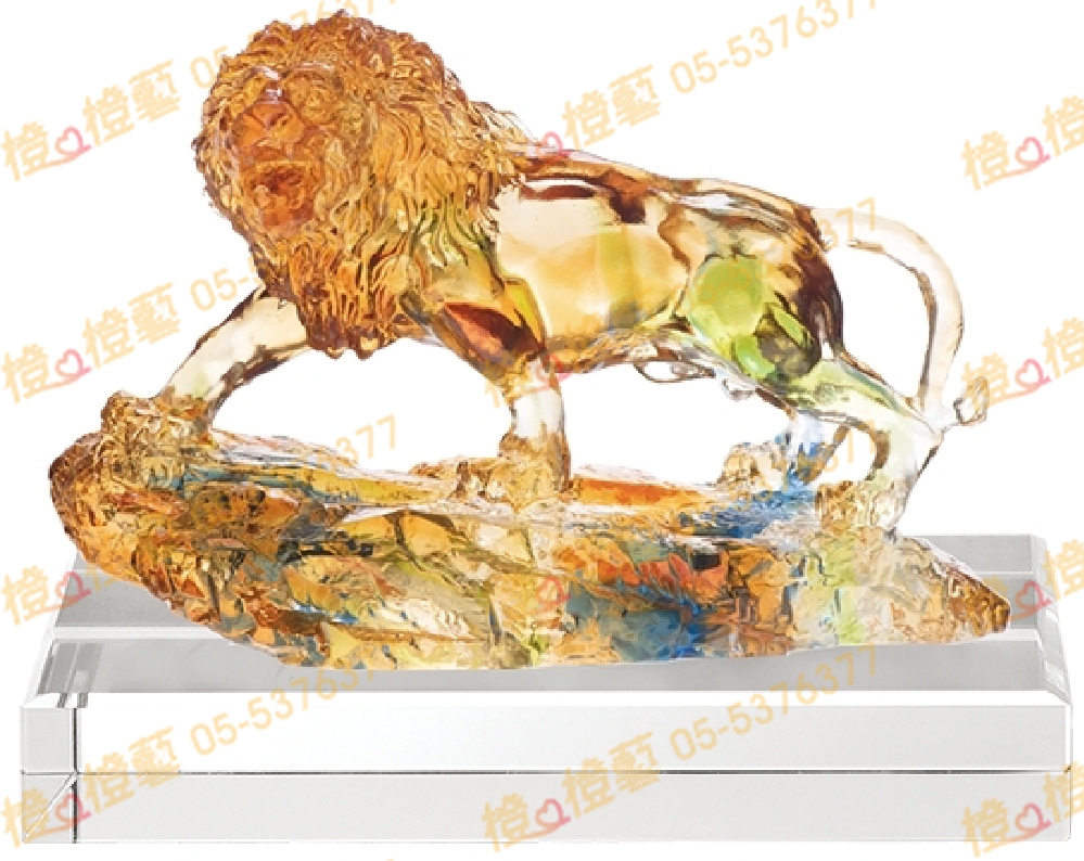 琉璃獎座「前進的力量」-獎牌獎座獎盃藝品「退休、績優表揚、升官、榮陞」-鏤空彩色琉璃