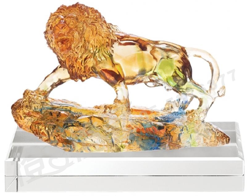 琉璃獎座「前進的力量」-獎牌獎座獎盃藝品「退休、績優表揚、升官、榮陞」-鏤空彩色琉璃