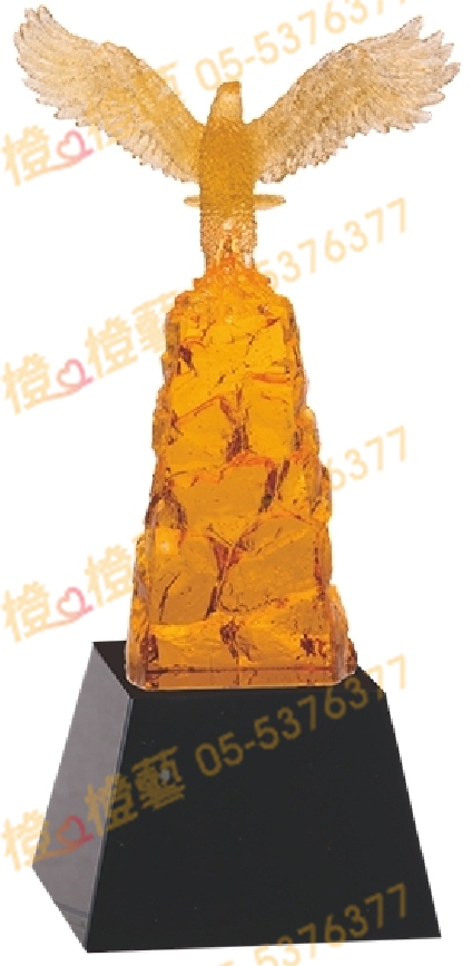 琉璃獎座「展翅徜徉」-獎牌獎座獎盃藝品「退休、績優表揚、升官、榮陞」-鏤空彩色琉璃