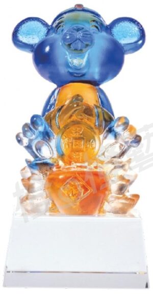琉璃獎座「屬你最招財」-獎牌獎座獎盃藝品「退休、績優表揚、升官、榮陞」-鏤空彩色琉璃