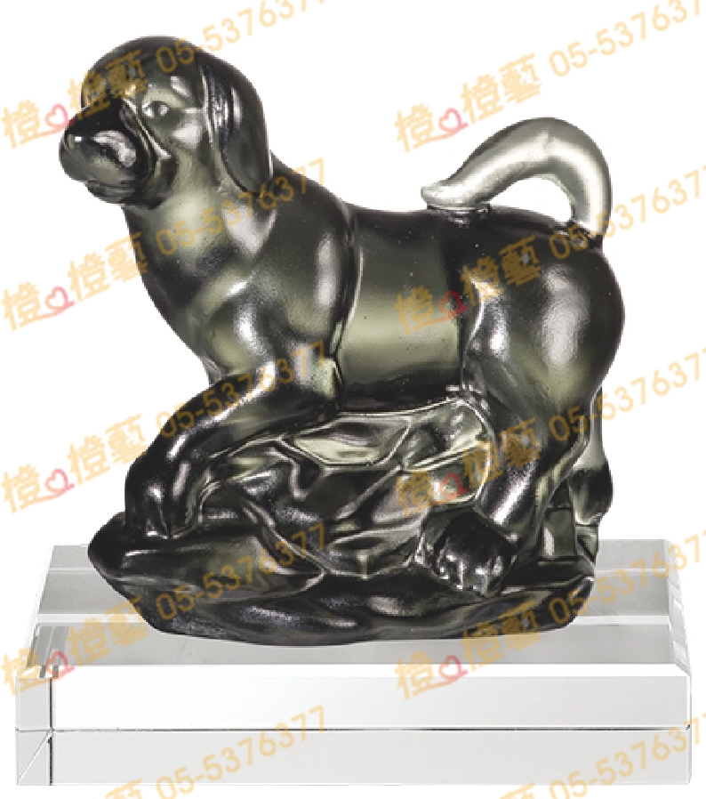 琉璃獎座「忠誠」-獎牌獎座獎盃藝品「退休、績優表揚、升官、榮陞」-鏤空彩色琉璃