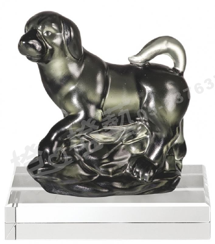 琉璃獎座「忠誠」-獎牌獎座獎盃藝品「退休、績優表揚、升官、榮陞」-鏤空彩色琉璃