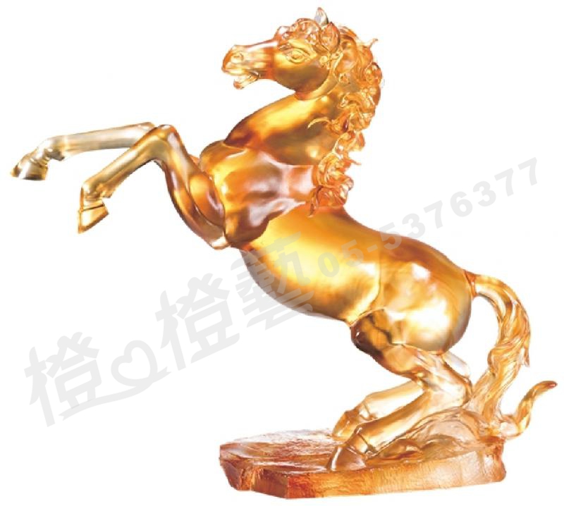 琉璃獎座「王者之風」-獎牌獎座獎盃藝品「退休、績優表揚、升官、榮陞」-鏤空彩色琉璃