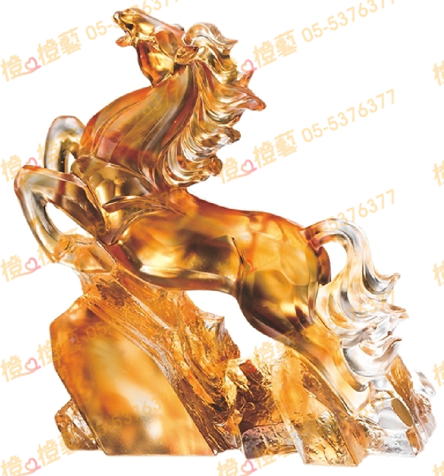 琉璃獎座「意氣風發展湧志」-獎牌獎座獎盃藝品「退休、績優表揚、升官、榮陞」-鏤空彩色琉璃