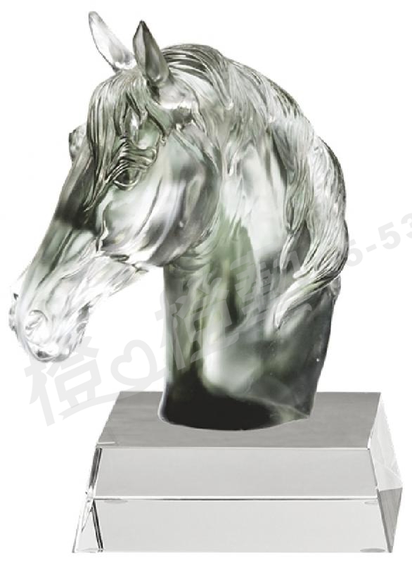 琉璃獎座「高瞻之蓄勢待發」-獎牌獎座獎盃藝品「退休、績優表揚、升官、榮陞」-鏤空彩色琉璃