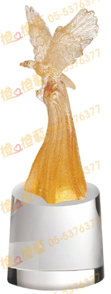 琉璃獎座「傲視群倫」-獎牌獎座獎盃藝品「退休、績優表揚、升官、榮陞」-鏤空彩色琉璃