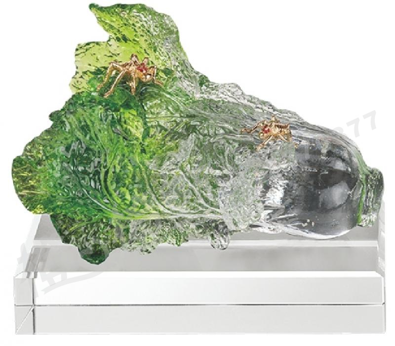 琉璃獎座「滿福百財」-獎牌獎座獎盃藝品「退休、績優表揚、升官、榮陞」-鏤空彩色琉璃