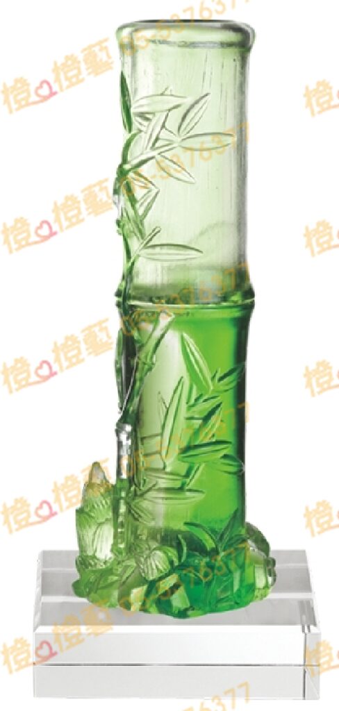 琉璃獎座「節節高升」-獎牌獎座獎盃藝品「退休、績優表揚、升官、榮陞」-鏤空彩色琉璃