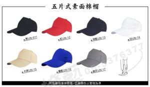 五片式素面棉帽/選舉帽/活動帽