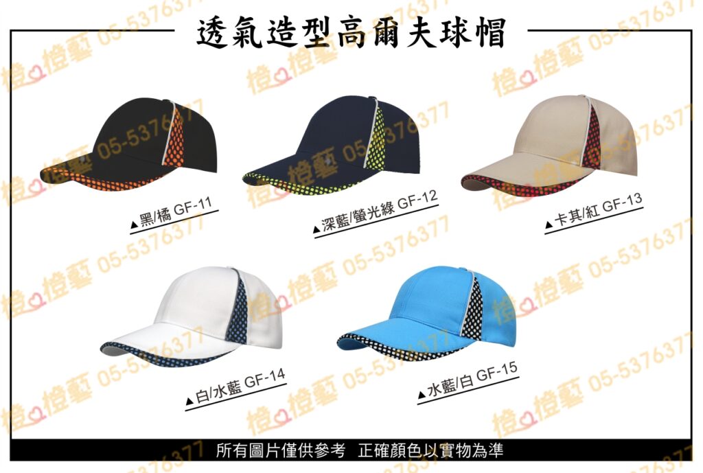 透氣造型高爾夫球帽/選舉帽/活動帽