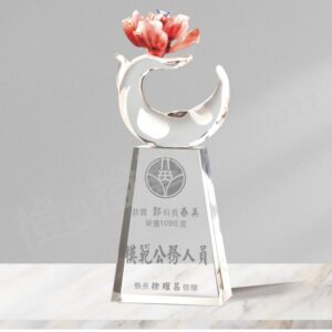 富貴吉祥/凝聚/綻放未來 琉璃獎座 琉璃藝品 水晶藝品