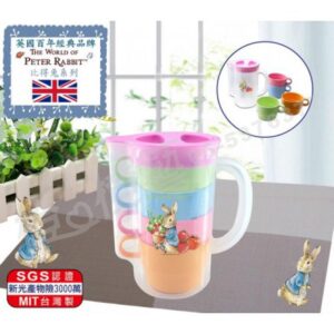 比得兔粉彩一壺四杯-禮品贈品/戶外用品/露營野炊/滿額集點/宣導用品