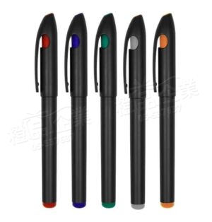 噴砂中性筆-黑色/大容量筆芯/霧面質感/辦公文具