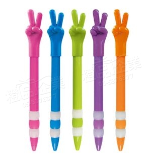YA造型手勢筆-藍色/繽紛管身/造型筆/辦公文具/學生用筆/禮品贈品